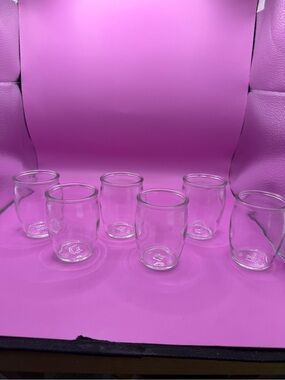 Set of 6 Clear Glass Parfait Cups